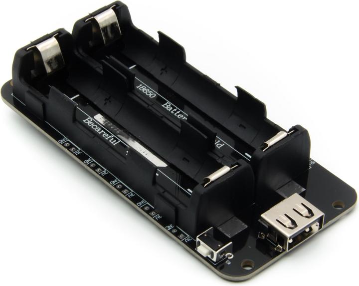 Actual product image Purecrea 2x18650 Lithium Battery Shield 5V 3A / 3V 1A