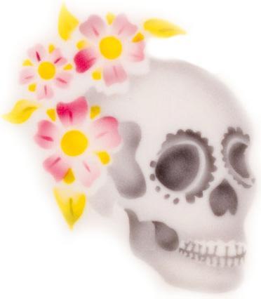 Actual product image Martellato Airbrush stencil skull