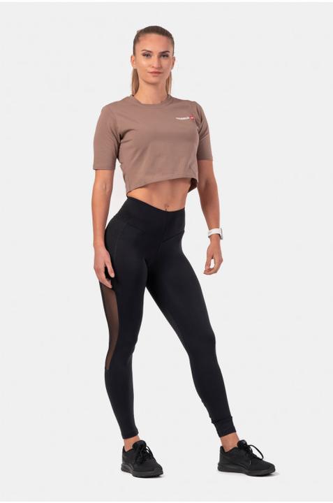 Actual product image Nebbia Minimalist Logo Crop Top 600 Brown (L)