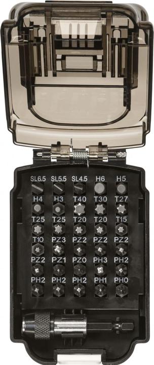 Image du produit Makita Jeu d'embouts (PH, T27, PH2, T40, H6, PZ2, PH1, H3, T10, PH0, SL 1.2 x 6.5, T15, PZ1, T20, SL 0,8 x 5,5, H4, PH3, PZ3, H5, SL 0,6 x 4,5, T25, T30, PZ0)