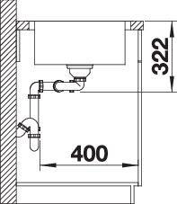 Actual product image Blanco Lemis 8 S-IF (Fitted sink, 116 cm, 50 cm)