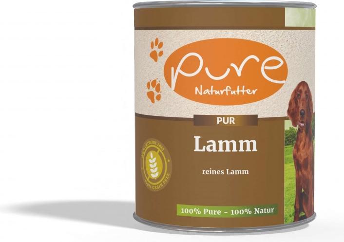 Actual product image Pure Naturfutter Dog menu PUR meat tin lamb (Adult, Junior, Senior, 1 pcs., 800 g)