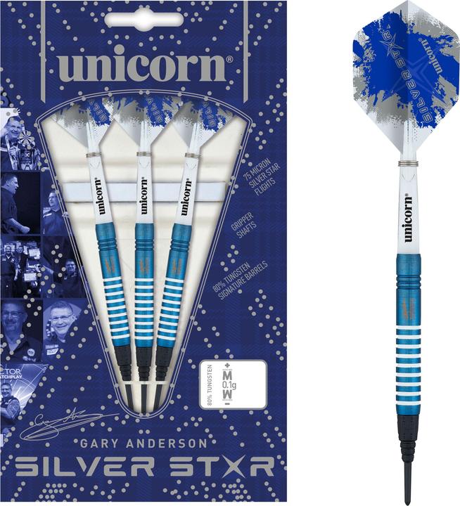 Unicorn Silver Star Blue Gary Anderson Soft Darts 1 set (17 g)