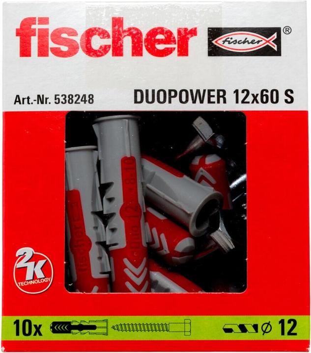 Produktbild Fischer DuoPower 12x60 S. (10 Stk.)