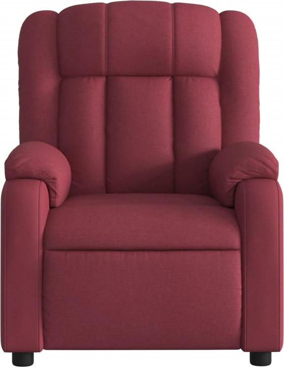 Actual product image VidaXL Massage armchair TV armchair Relax armchair Recliner armchair Wine red fabric