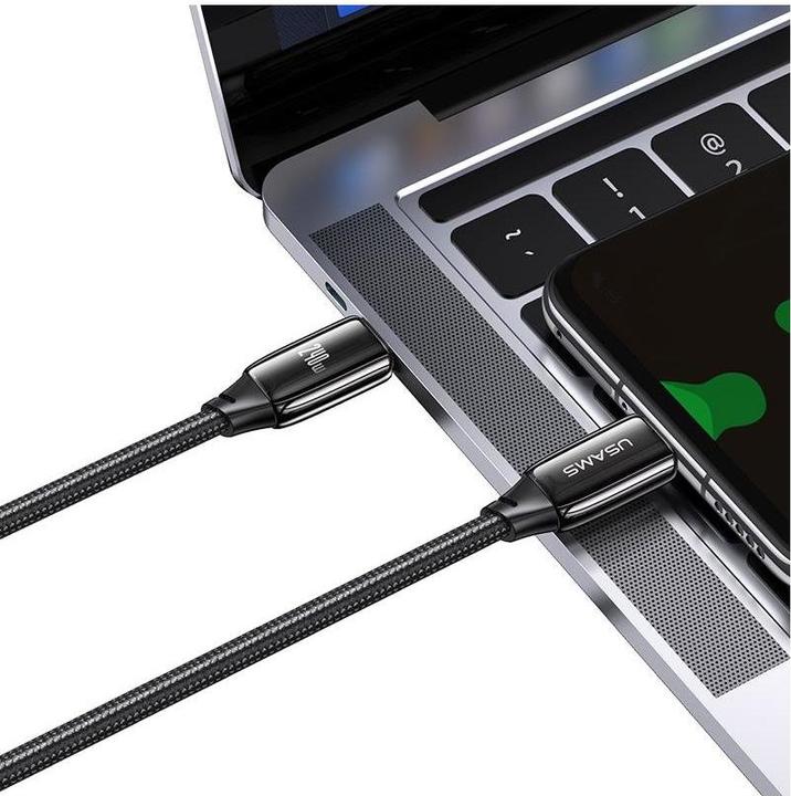Image du produit Usams Câble de charge type-C vers type-C - noir (2 m, USB 3.1)