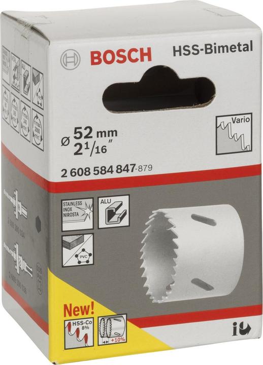 Actual product image Bosch Professional Zubehör Hole saw HSS bimetal for standard adapter, 52 mm, 2 1/16-inch (52 millimetres)