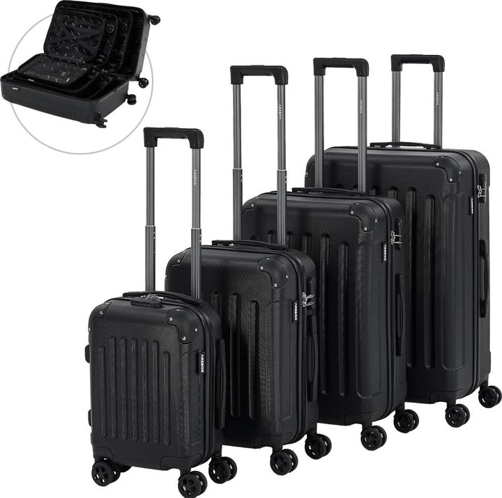 Immagine prodotto Arebos Valigia (94 l, Bagaglio a mano (fino a 50 litri), M (50 - 90l), L (90 - 115l), XL (da 115l))