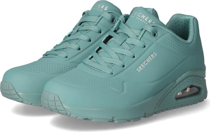 Skechers Hittcher Damen Schnürschuhe Sportlich Gummisohle blau (36)