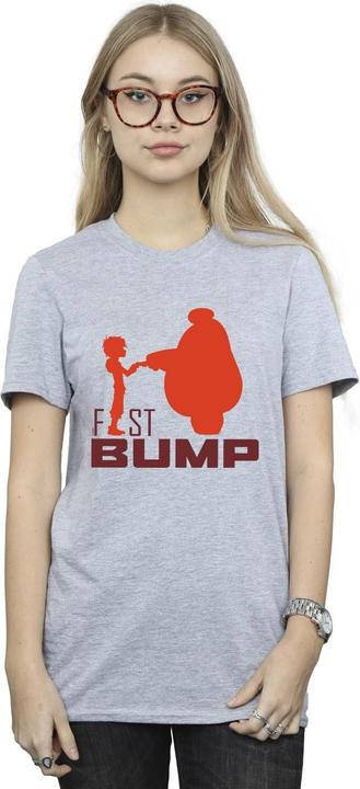 Actual product image Disney Womens/Ladies Big Hero 6 Baymax Fist Bump Cutout Cotton Boyfriend T-Shirt (3XL)