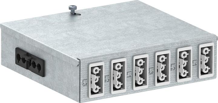 Actual product image OBO Bettermann OBO UVS-6W2SA Underfloor distributor with push-in connection 160x150x (Terminal strips)