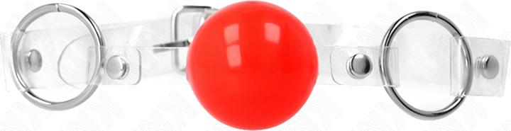 Produktbild Kink Roter Transparenter Pvc-Ball 4 cm Knebel Verstellbar
