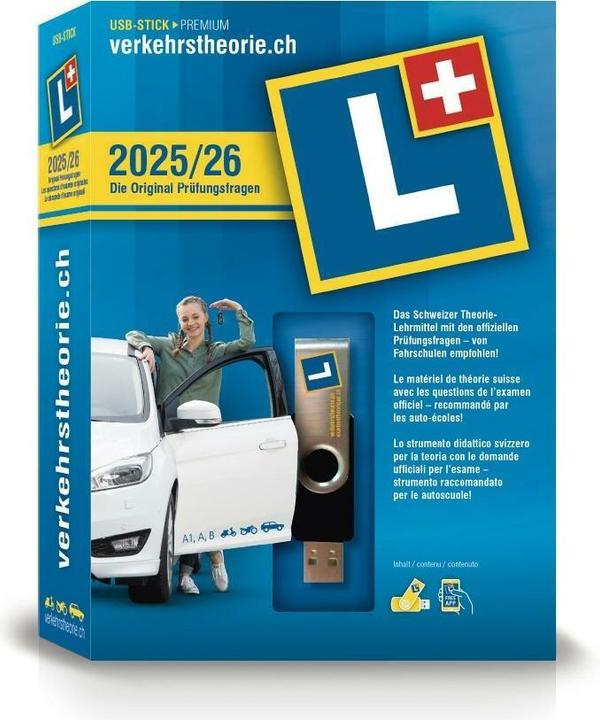 Produktbild verkehrstheorie.ch: LERNSOFTWARE USB-Stick 2025/26 (12 Monate)