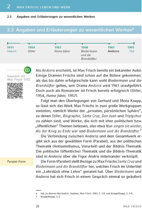 Actual product image Andorra von Max Frisch - Textanalyse und Interpretation (German, Max Fresh, Bernd Matzkowski, 2024)
