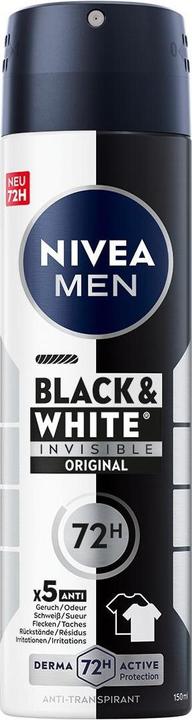 Produktbild NIVEA Multipack Black & White Invisible Original Spray (6 Stück) (Spray, 150 ml)