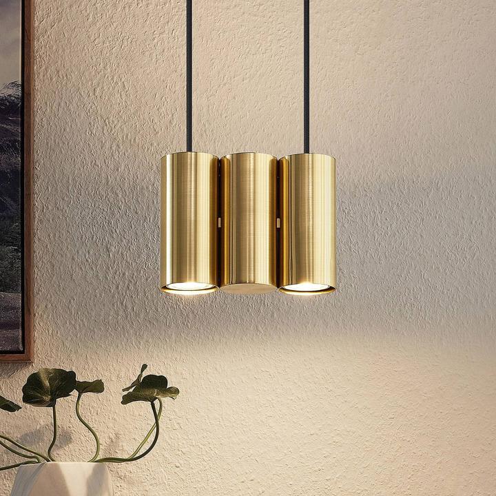 Immagine prodotto Lucande Cesur 3 lampada a sospensione Ottone (GU10)