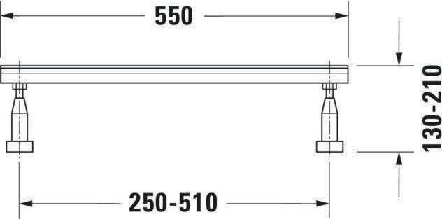 Actual product image Duravit Foot stand 2 pieces