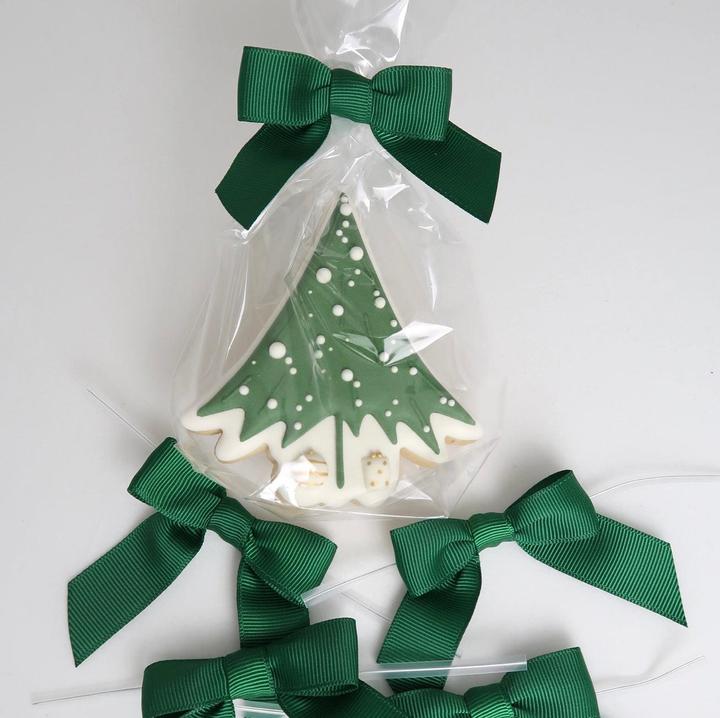 Actual product image Cut my Cookies Verschluss mit Schleife 10 Stück, Grün, Material: Draht (10 x)