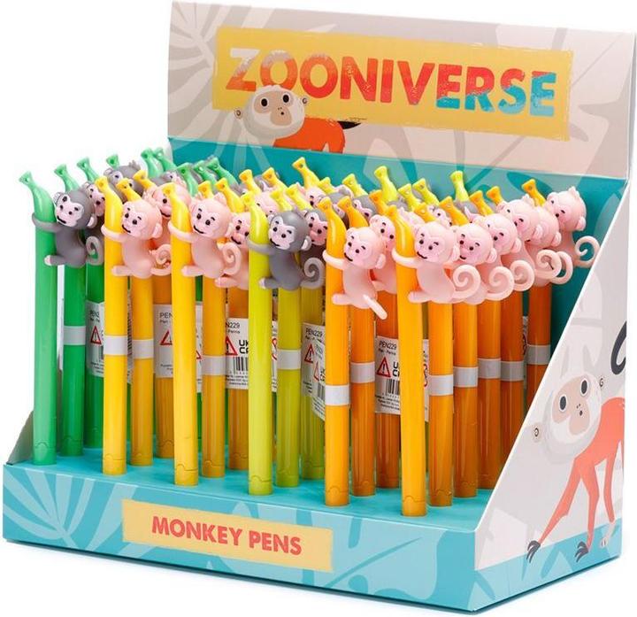 Actual product image Puckator Monkey Banana Fine Tip Ballpoint Pen Pen (Black)