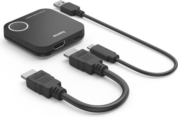Produktbild Hama Wireless-Display-Adapter, HDMI™, Full-HD 1080p, inkl. Kabel (HDMI, USB Typ-C, Klinkenbuchse)