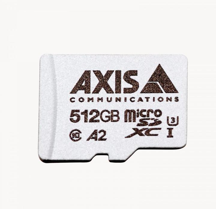 Actual product image Axis Memory card Surveillance 512 GB microSDXC 1 piece (512 GB, microSDXC, SD, U3, UHS-I)