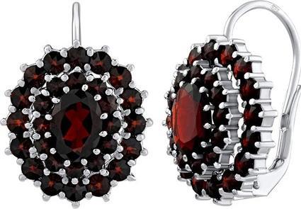 Silvego Luxury silver earrings with real Czech garnet SILVEGO380020 (925 Sterling Silber)