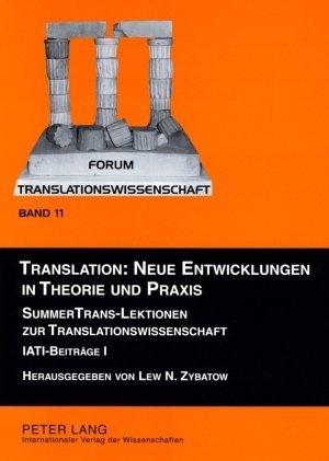Image du produit Translation: Neue Entwicklungen in Theorie und Praxis (Allemand, Lev Tsybatov, 2009)