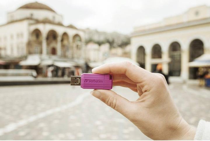 Produktbild Verbatim USB DRIVE 2.0 PINSTRIPE 128GB STORE?N?GO HOT PINK (128 GB, USB-A)