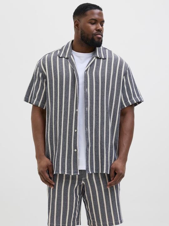 Produktbild Jack & Jones Jorcoba Stripe Resort Shirt Ss Sn Pls (7XL)
