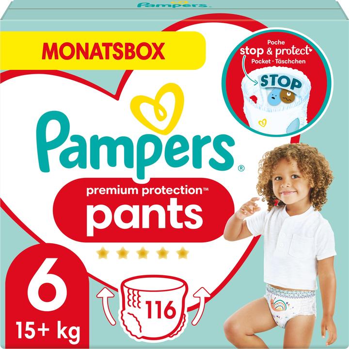 Immagine prodotto Pampers Premium Protection Pants (Dimensione 6, Pacco mensile, 116 Pezzo/i)