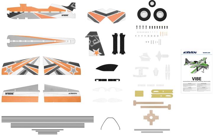 Produktbild Kavan VIBE Orange 3D-Kunstflug-Park-Flyer Doppeldecker aus EPP (Kunstflug)