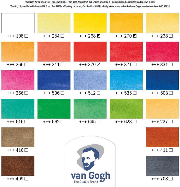 Produktbild Van Gogh Aquarellfarbe Malkasten (Mehrfarbig, 24 ml)