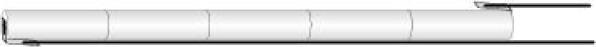 Saft Notbeleuchtungs-Akku L1x5 VNT C mit Kabel 10cm mit offener Litze 6V, 2500mAh (1 Stk., 2500 mAh)