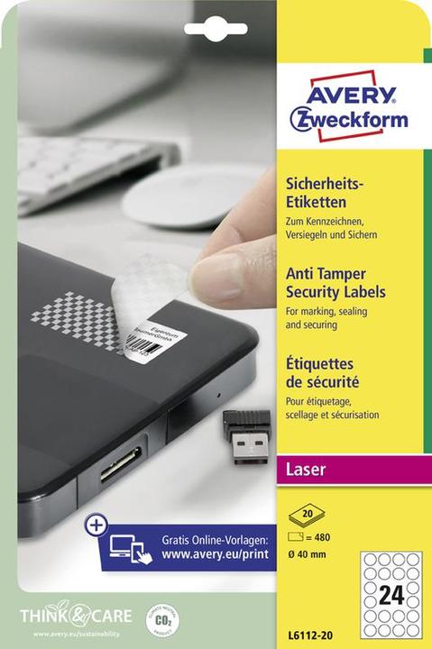 Produktbild Avery Heavy Duty Laser Etiketten