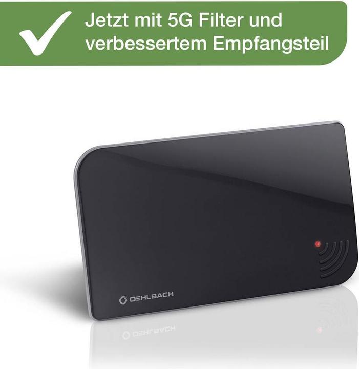 Actual product image Oehlbach Scope Vision 5G omnidirectional antenna for DVB-T2 with 5G filter (Flat antenna, DVB-T / -T2)