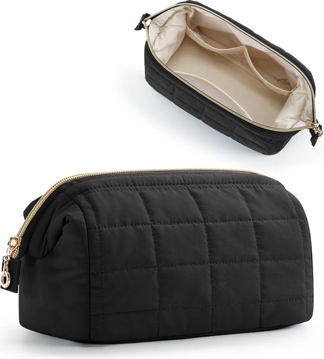 Immagine prodotto Only-Bags.Store Borsa per cosmetici organizzatore di trucchi con apertura ampia borsa da viaggio accessori da
