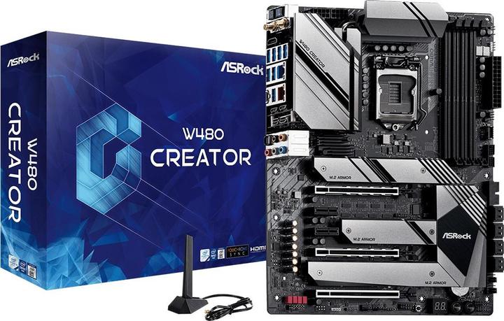 Actual product image AsRock W480 Creator (LGA 1200, Intel W480, ATX)