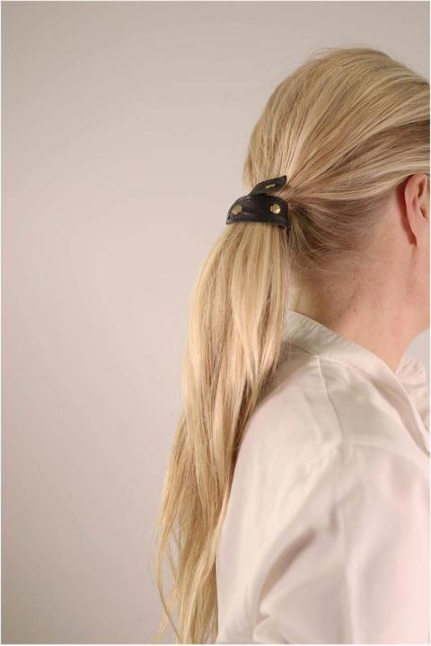 Produktbild Corinne World - Leather Band Short Bendable Black (Haargummi)