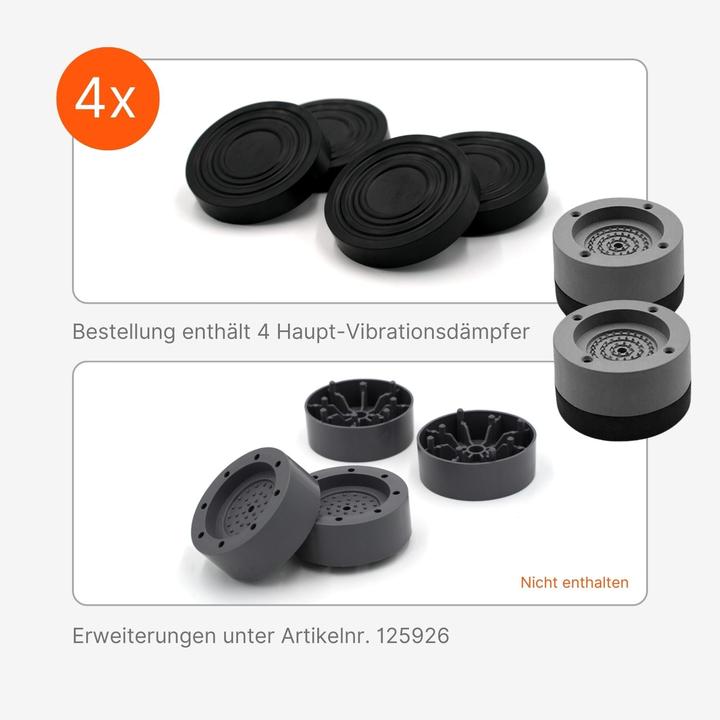 Actual product image Hermex Vibration Dampers 4-Pack Main Foot Anti-Vibration Feet