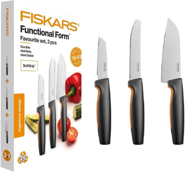 Image du produit Fiskars Functional Form Favorite 3 pcs. knife set 1057556 (12 cm)