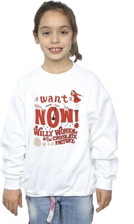 Produktbild Willy Wonka & the Chocolate Factory Verruca Salt I Want It Now Sweatshirt Mädchen (140, 146)