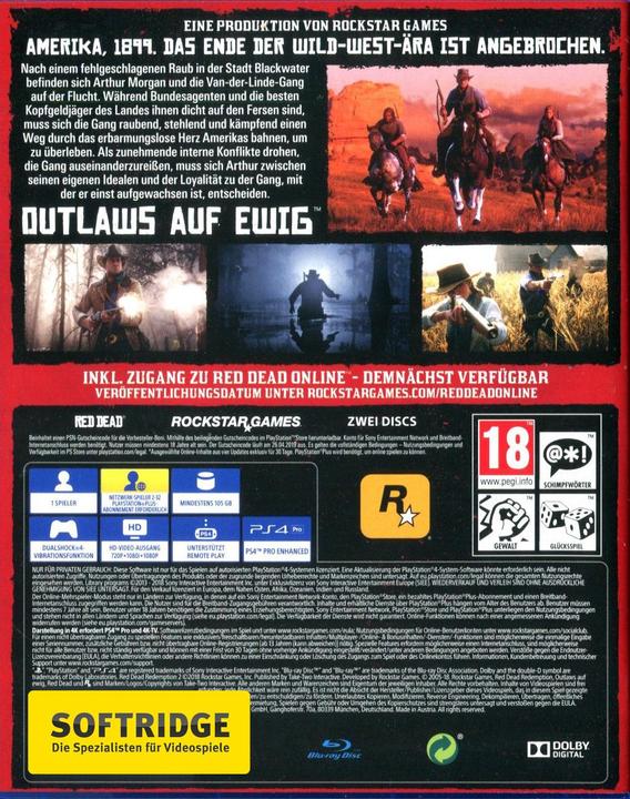 Immagine prodotto Rockstar Red Dead Redemption 2 (PS4, DE)
