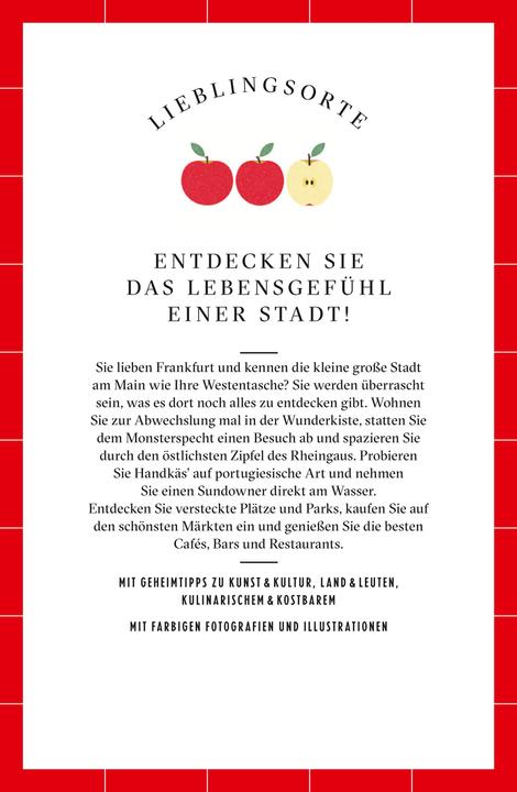 Immagine prodotto Frankfurt Reiseführer LIEBLINGSORTE (Tedesco, Nadja Mayer, 2023)