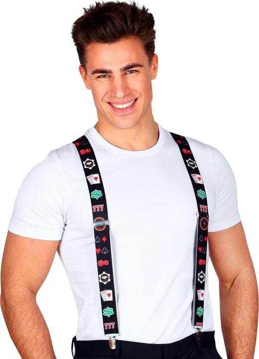 Image du produit Widmann Bretelles réglables avec pinces Motifs Poker (Taille unique)