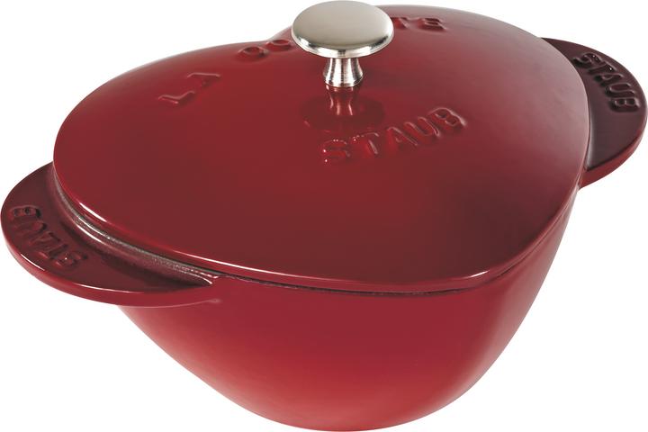 Immagine prodotto Staub Roaster HEART rosso ciliegia (20 cm, Pirofila + casseruola, Ghisa)