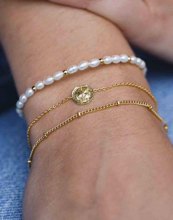 Produktbild Tara Style Sonia Pearl Schmuck Set (waterproof) (18k Edelstahl vergoldet, 100% wasserfest)