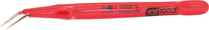 Immagine prodotto KS Tools Werkzeuge-Maschinen GmbH Pinzetta con isolamento protettivo, curva, 11,5 mm