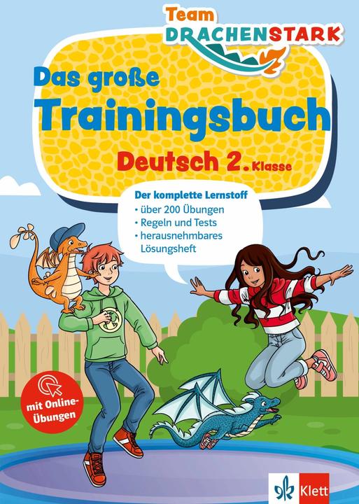 Actual product image Team Drachenstark: Das grosse Trainingsbuch Deutsch 2. Klasse (German, Ernst Klett Publishers, 2024)