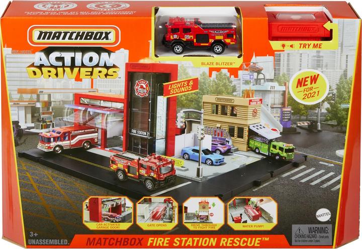 Actual product image Matchbox Fire station playset