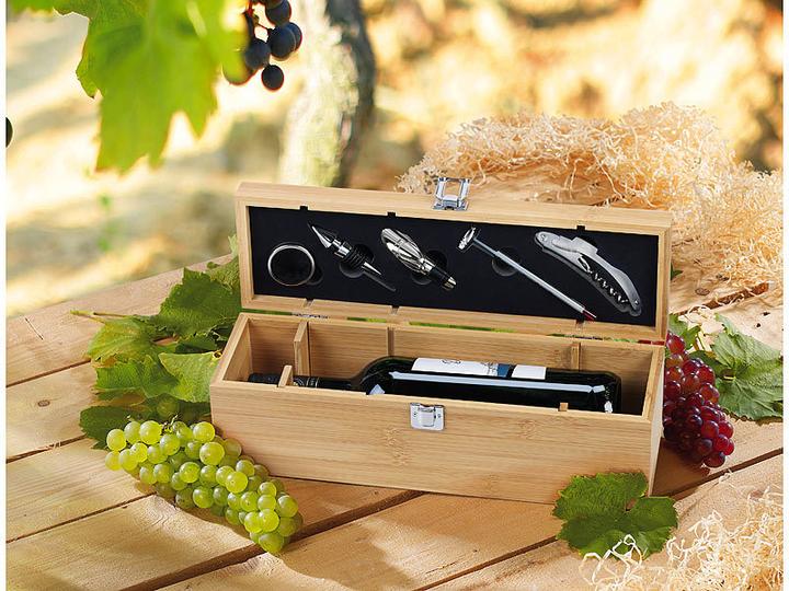 Produktbild Carlo Milano 2x 5-teiliges Sommelier-Set in edler Geschenkbox für 1 Weinflasche (Weinthermometer, Weinbelüfter)